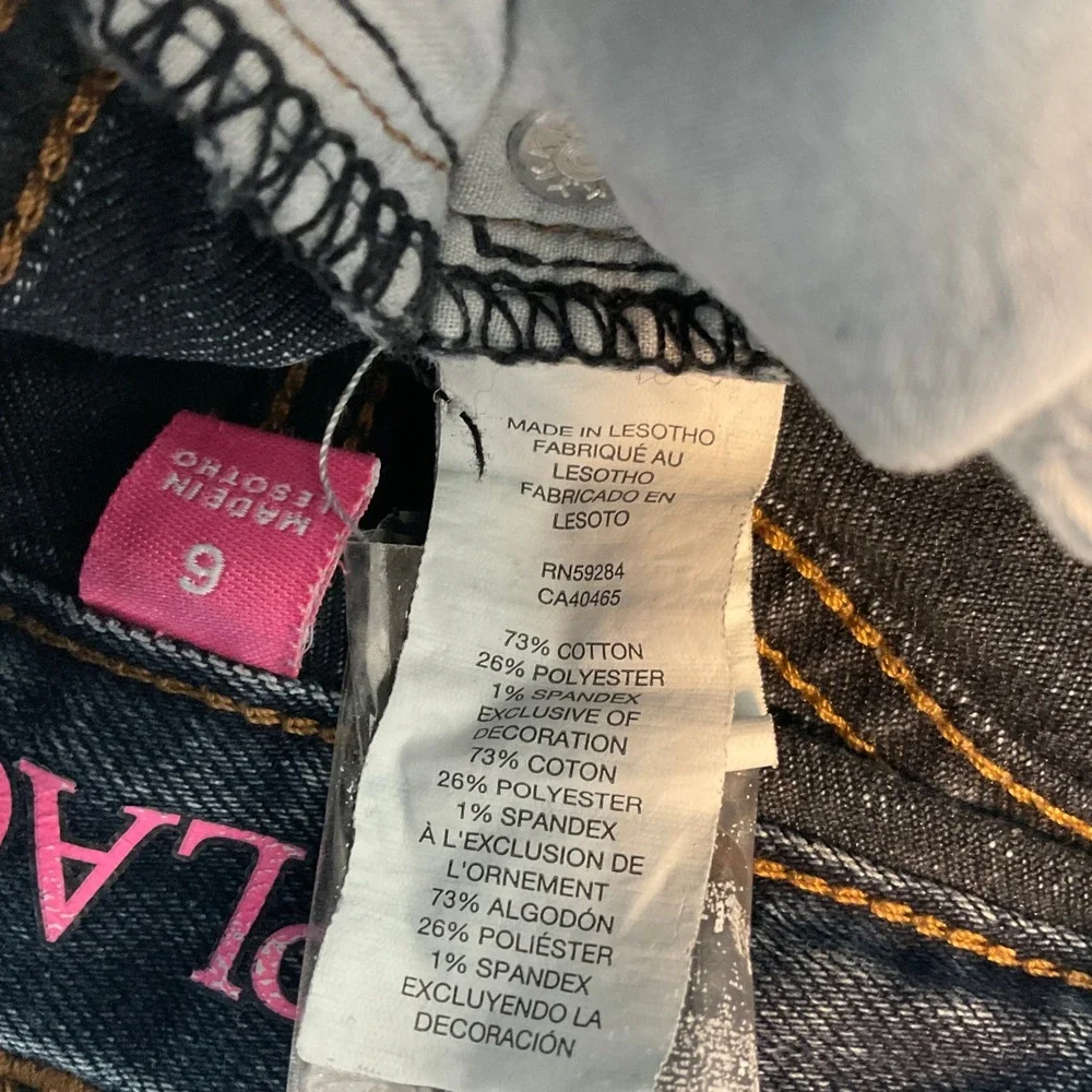 Children's Place Skinny Jeans Girls 6 Blue Excellent Denim Adjustable Waist
